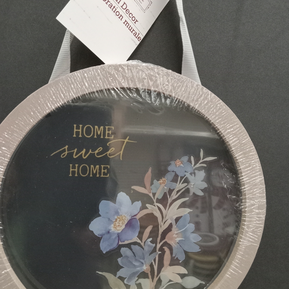 Birch & Vine Floral Wall Decor with 'Home Sweet Home' Text Set Of 2